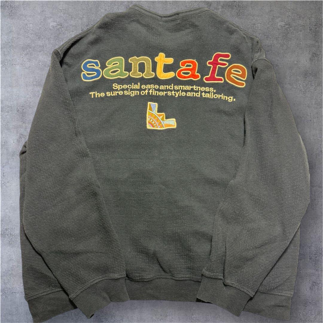 美品90s Y2K Santafe サンタフェ ワッフルスウェット バックビッグ