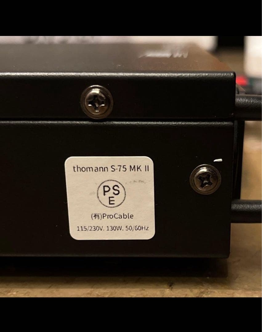 【美品】THOMANN パワーアンプ S-75 MK2 ②