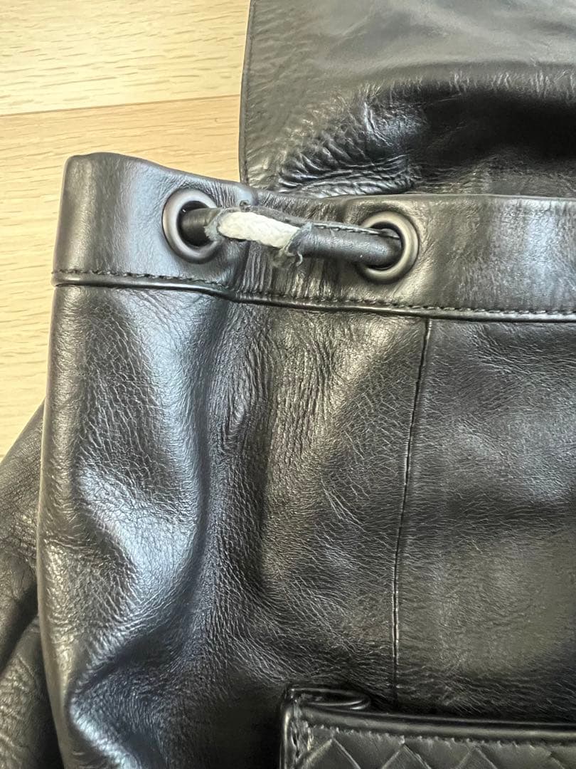 BOTTEGA VENETA バックパック リュックサックカーフレザーブラック