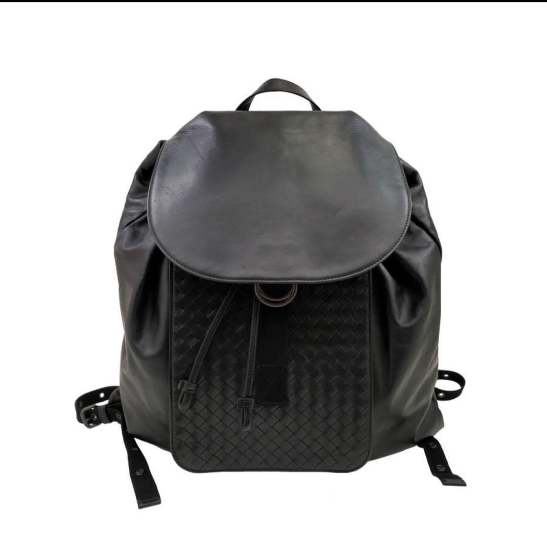 BOTTEGA VENETA バックパック リュックサックカーフレザーブラック