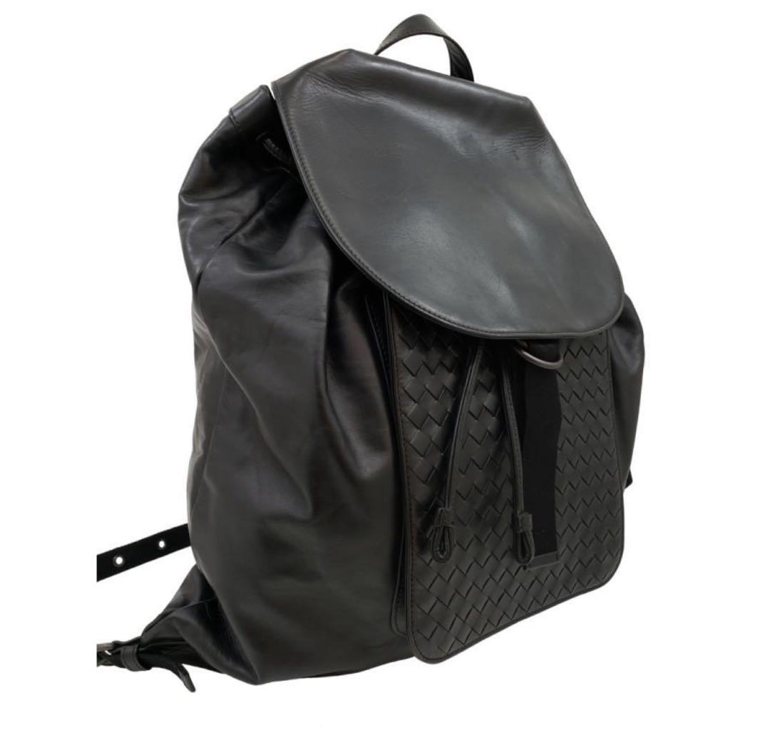 BOTTEGA VENETA バックパック リュックサックカーフレザーブラック