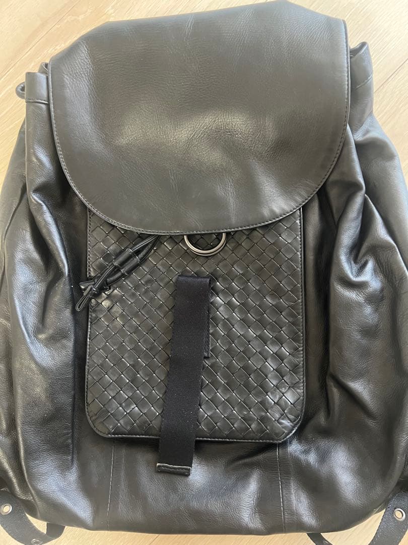 BOTTEGA VENETA バックパック リュックサックカーフレザーブラック