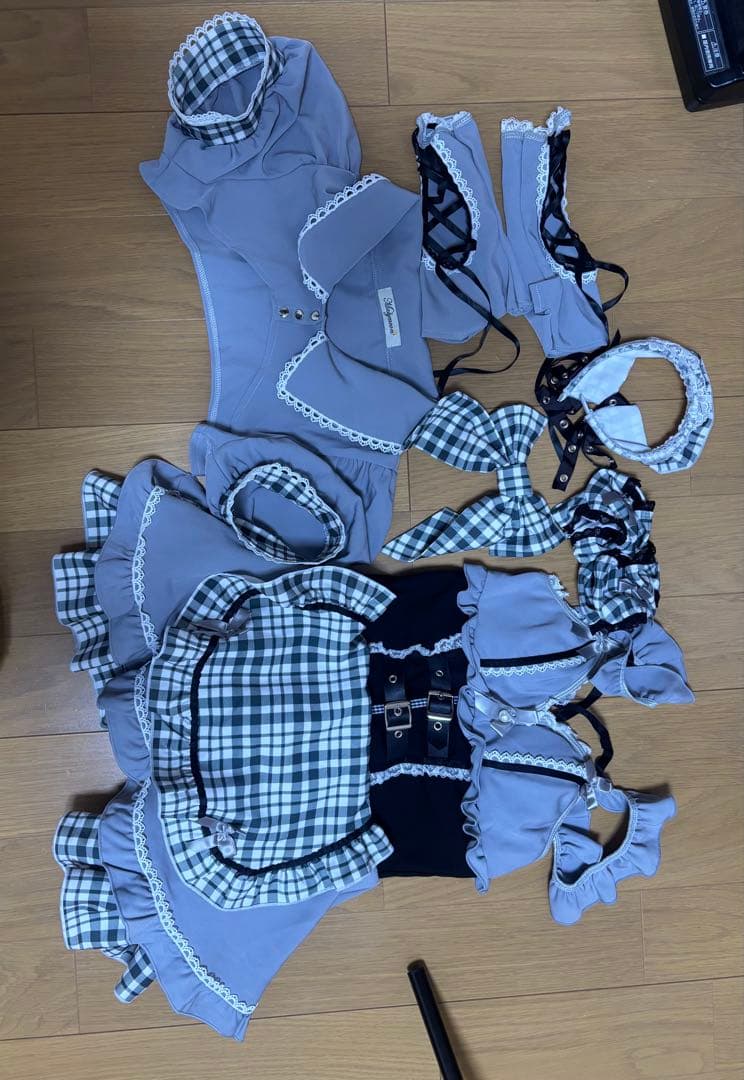 マリームーン コスプレ ゴシックチェックメイドドレス