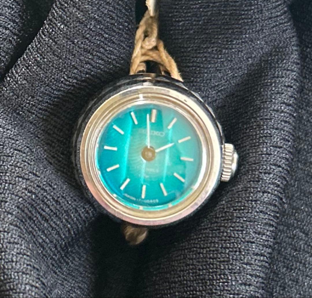 SEIKO アナログリング時計 青文字盤
