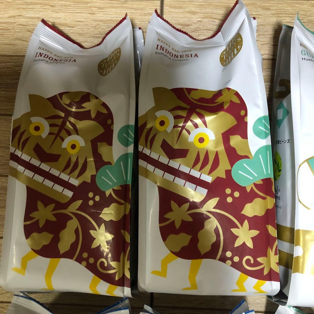 タリーズ　コーヒー豆　１４０g × ６袋　＆　ガラスポット