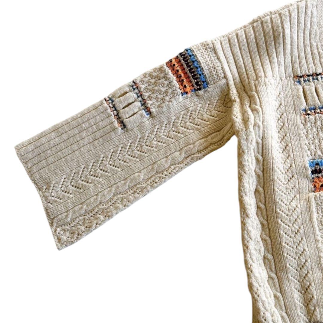 【美品】マメクロゴウチ ケーブル ニット カーディガン オーバーサイズ