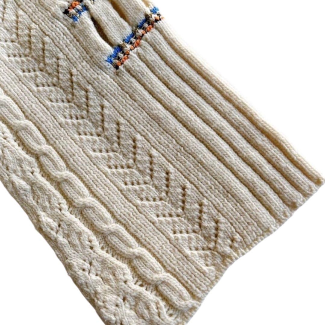 【美品】マメクロゴウチ ケーブル ニット カーディガン オーバーサイズ