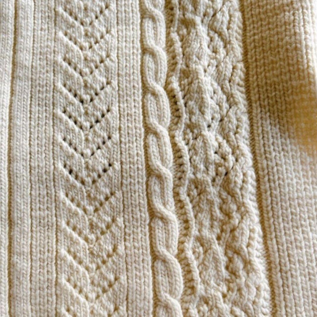 【美品】マメクロゴウチ ケーブル ニット カーディガン オーバーサイズ