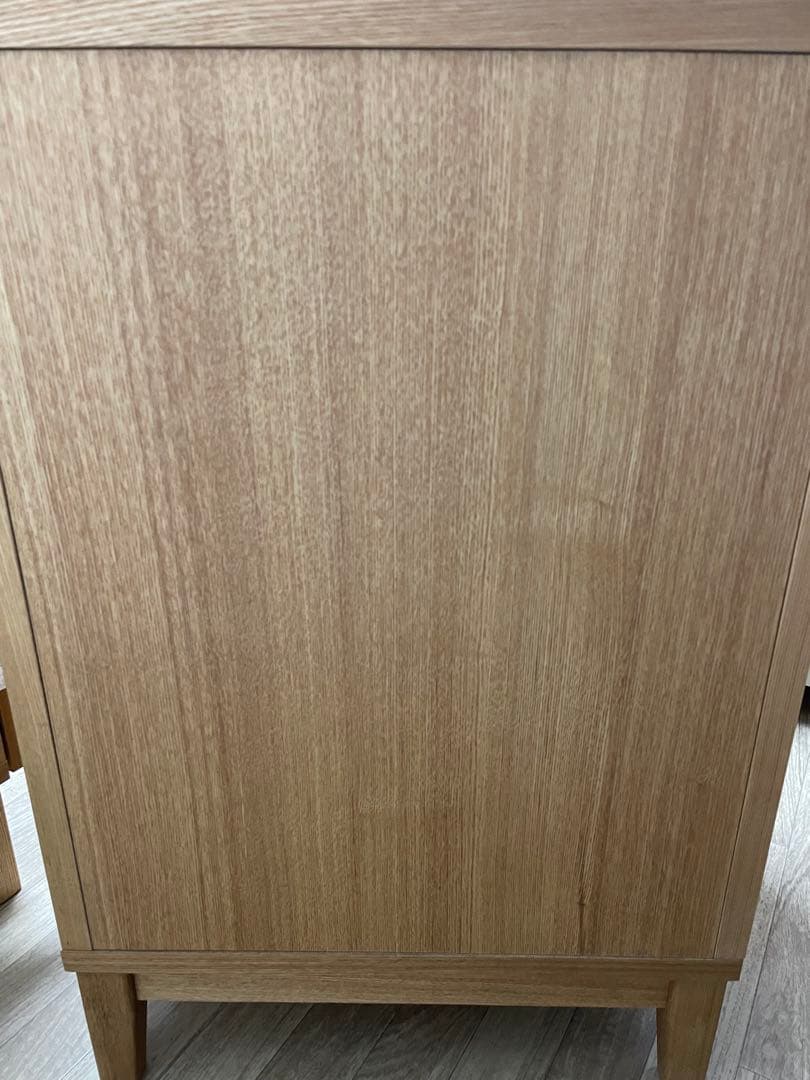 無印良品　三段チェスト　タモ材