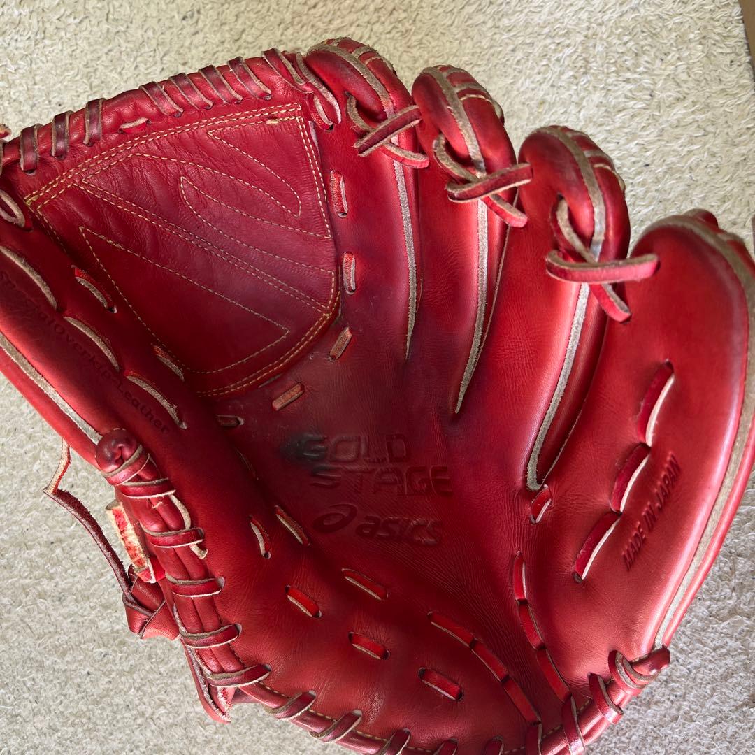 [超希少]アシックス硬式 ピッチャー用グローブ Fブラウン