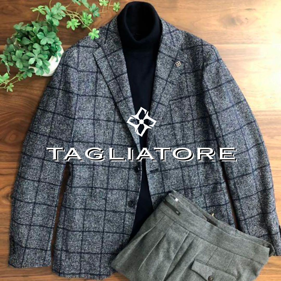 【秋冬】TAGLIATOREタリアトーレネイビーウィンドウペンジャケット48