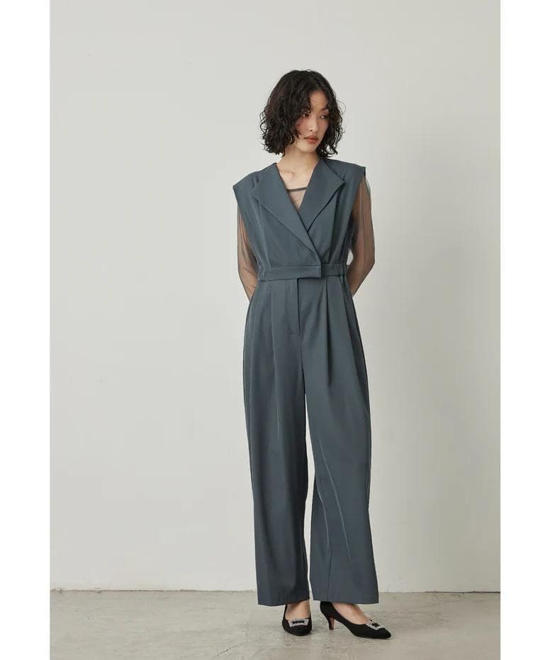 美品 niana ニアナ スタンドアウトカラーオールインパンツ M パーティー