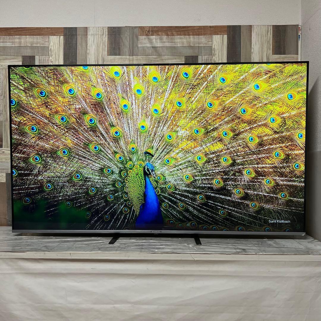 即日受渡❣️全国送料込SUNRISE65型4Kフレームレス液晶テレビWチューナ