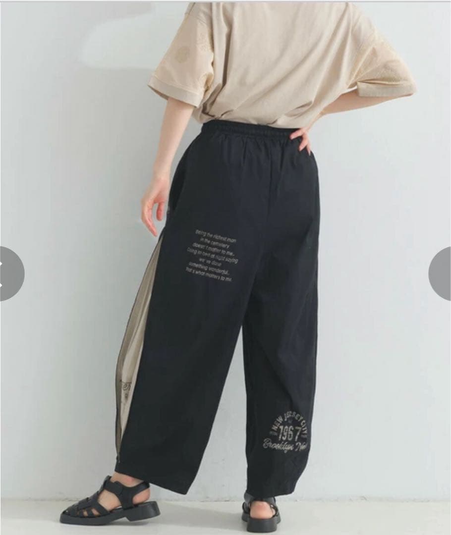 Ryo さん IRIEY ツイル脇タックマルチロゴパンツ クロ