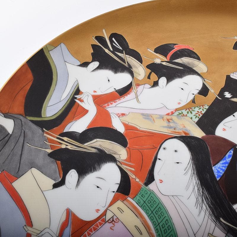 ノリタケ　スタジオコレクション　金彩　浮世絵　大皿　飾皿　M　7816C