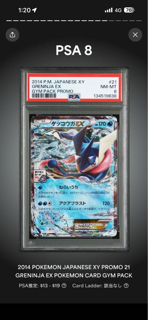 2014年　ゲッコウガEX ジムプロモ