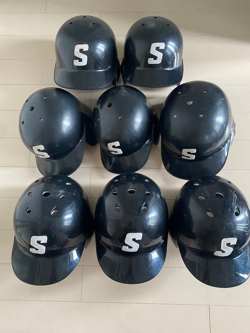 軟式野球用 ヘルメット ネイビー 8個セット JSBB