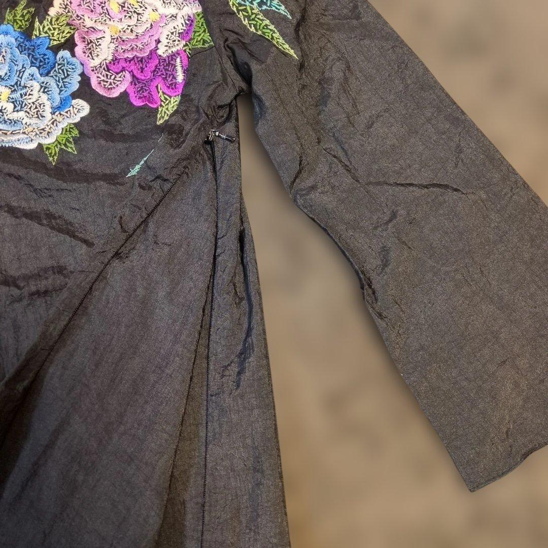 VIVIENNE TAM 刺繍花柄 オフショルダー 五分袖 トップス チュニック