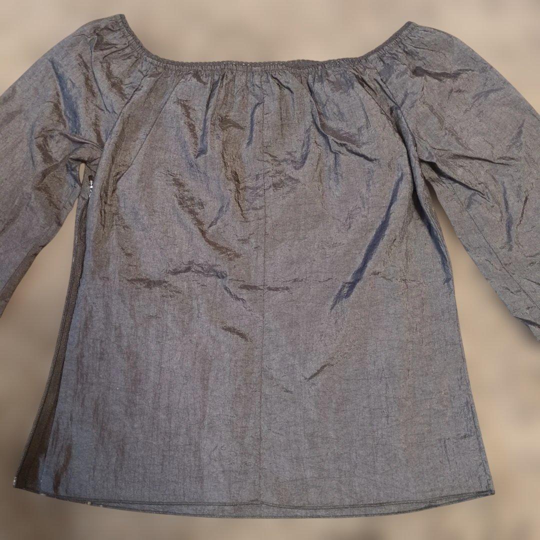 VIVIENNE TAM 刺繍花柄 オフショルダー 五分袖 トップス チュニック