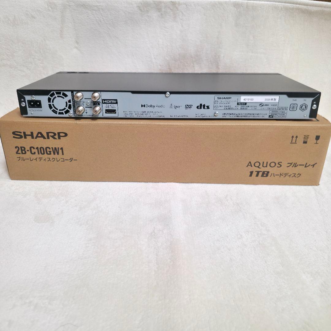 321】2025年】SHARP ブルーレイディスクレコーダー 2B-C10GW1