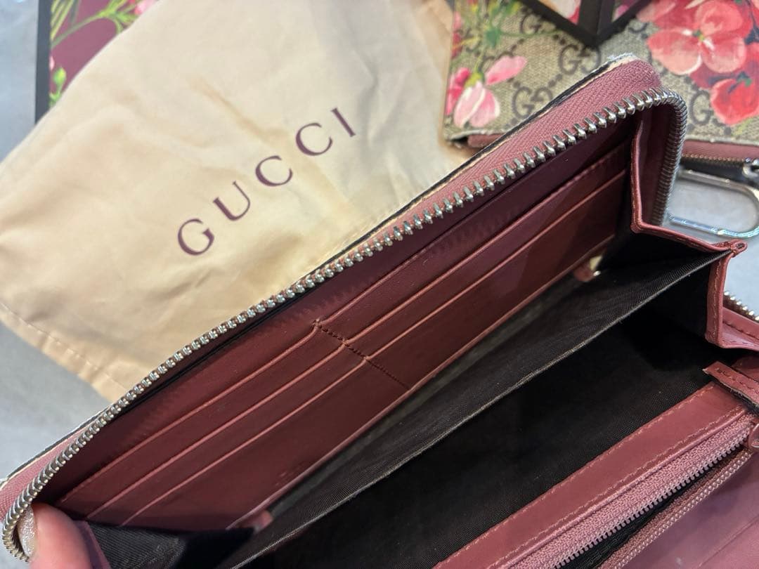 GUCCI スプリーム GG 花柄 長財布＋キーケースセット