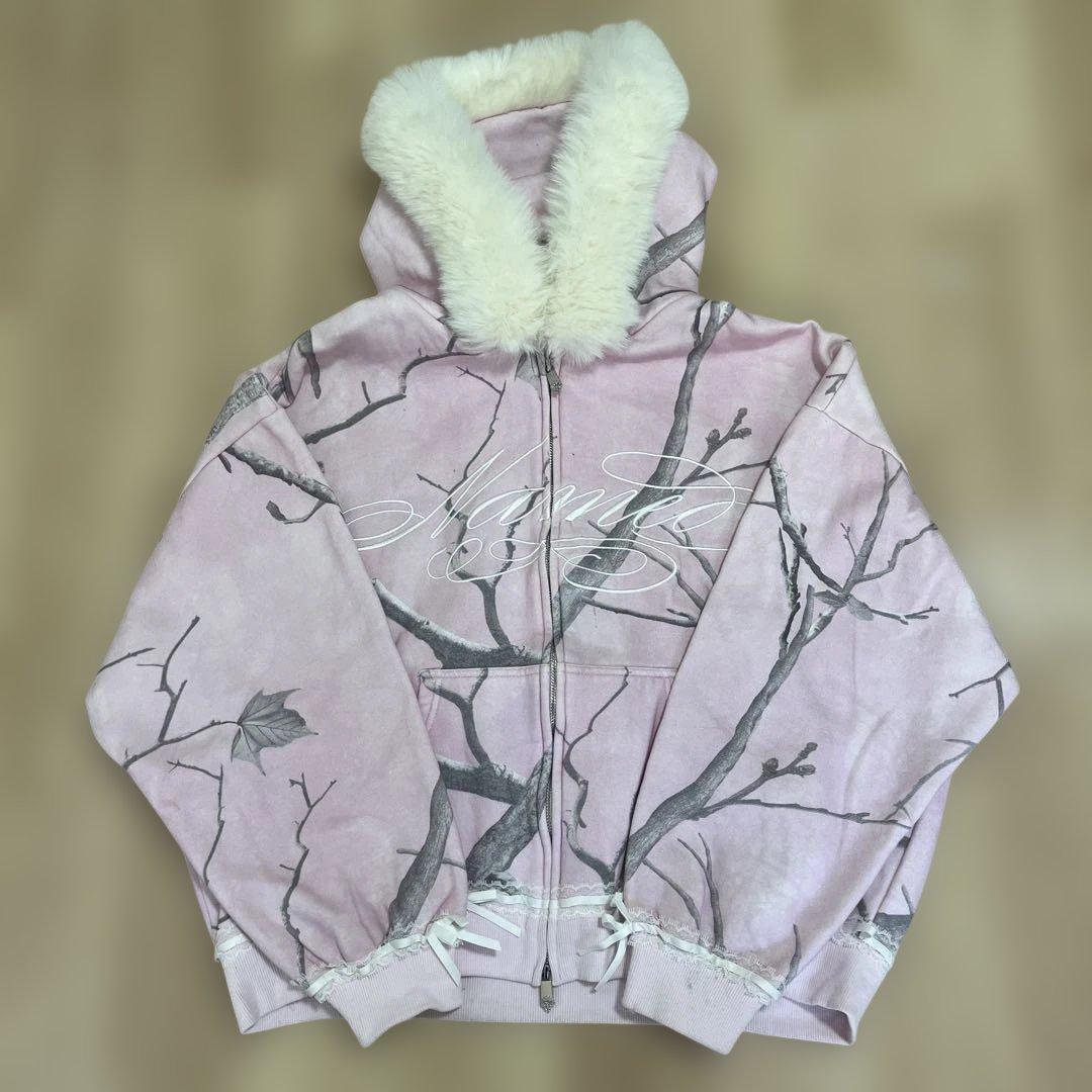 named collective ジップパーカー　ピンク　ファー　迷彩