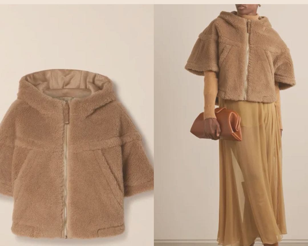 ぽっぷんMAX MARA PETALO テディベアケープ　ペタロ新品