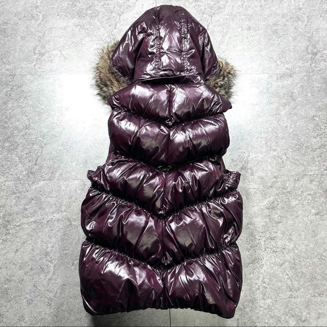 00s old gap/ファーダウンベスト/Y2K/光沢/お兄系