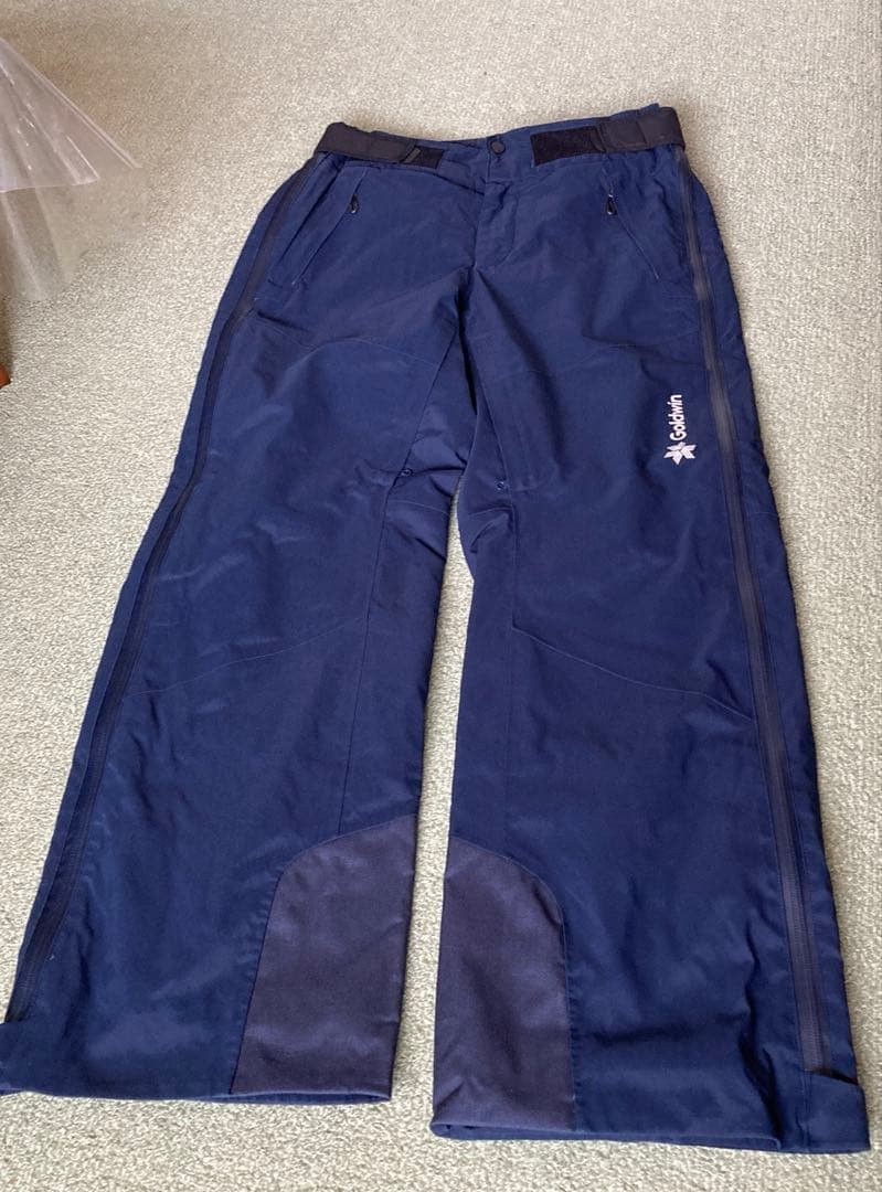 ゴールドウィン　スキーウェア S ネイビー　フルサイドオープン