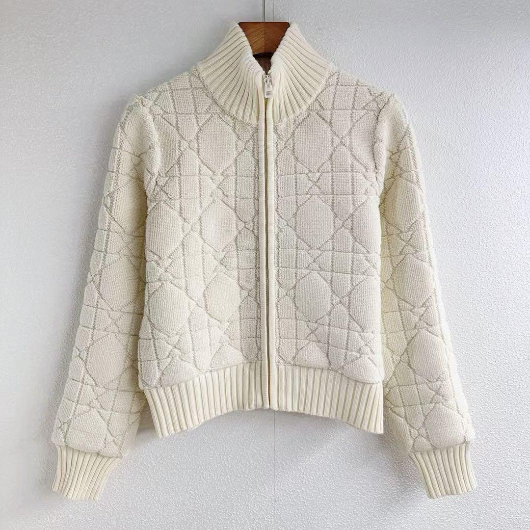 Christian Dior アイボリージップアップ M