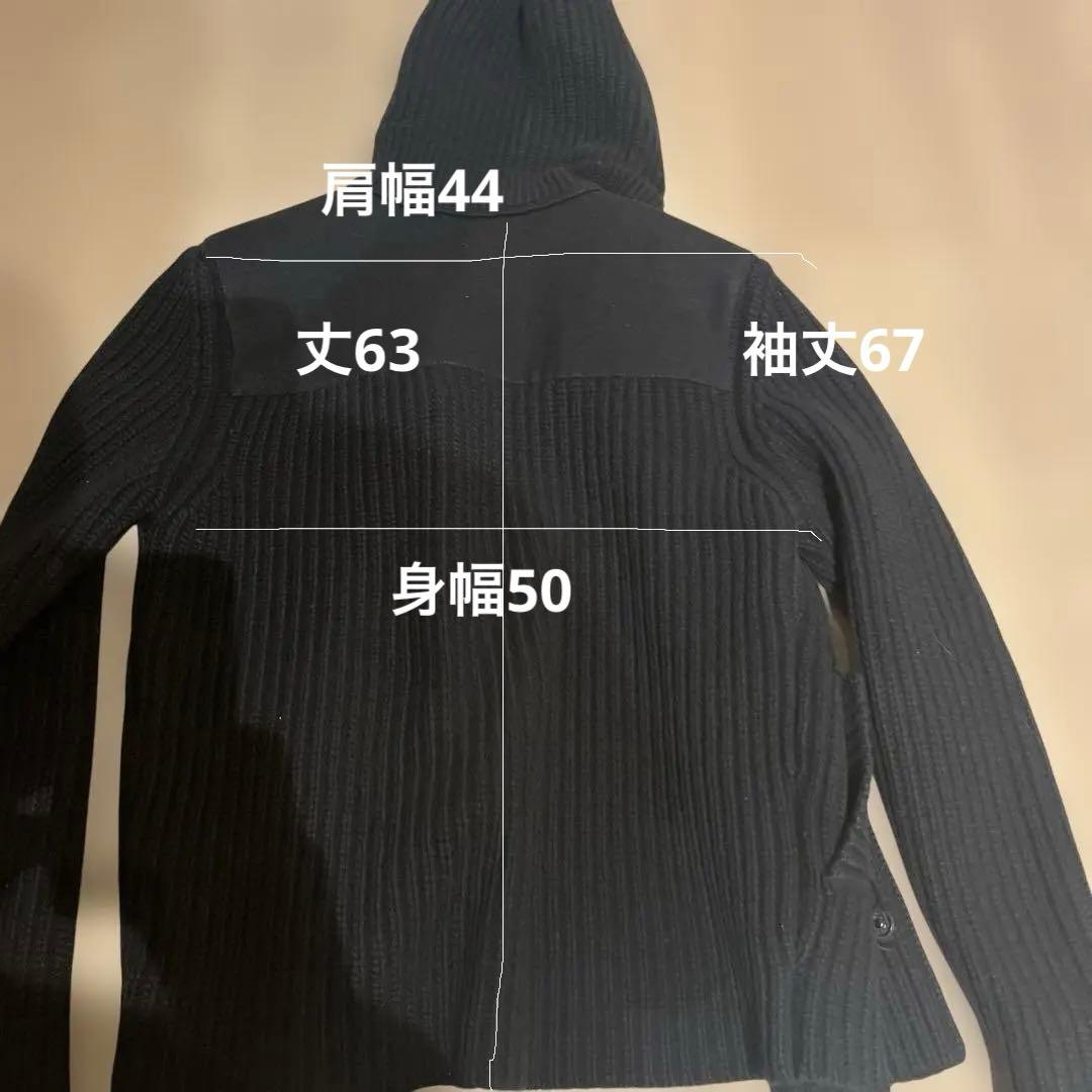 jilsander rafsimons期　ダッフルニット　ネイビー