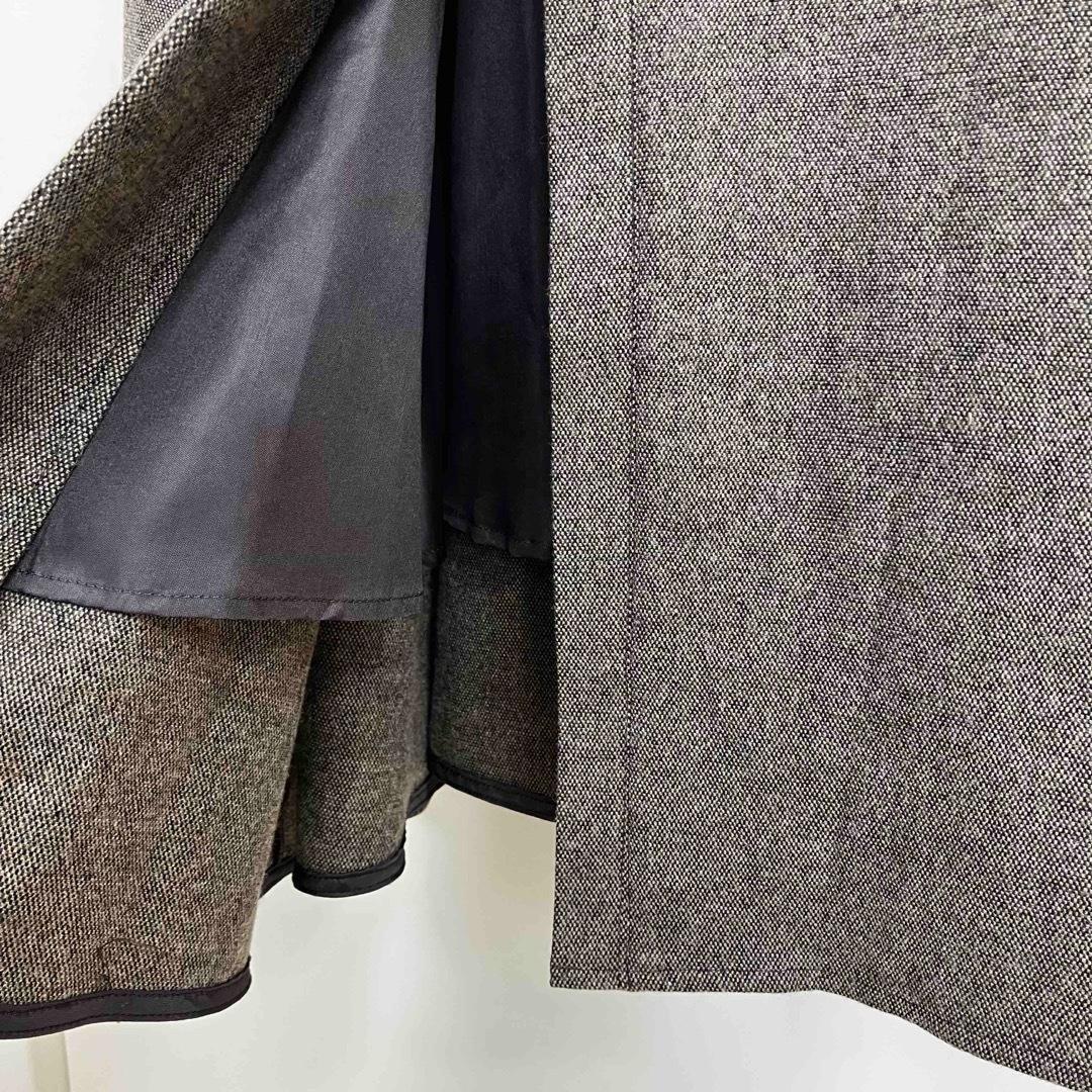 allureville シックツイードサロペットドレス ブラウン サイズ2