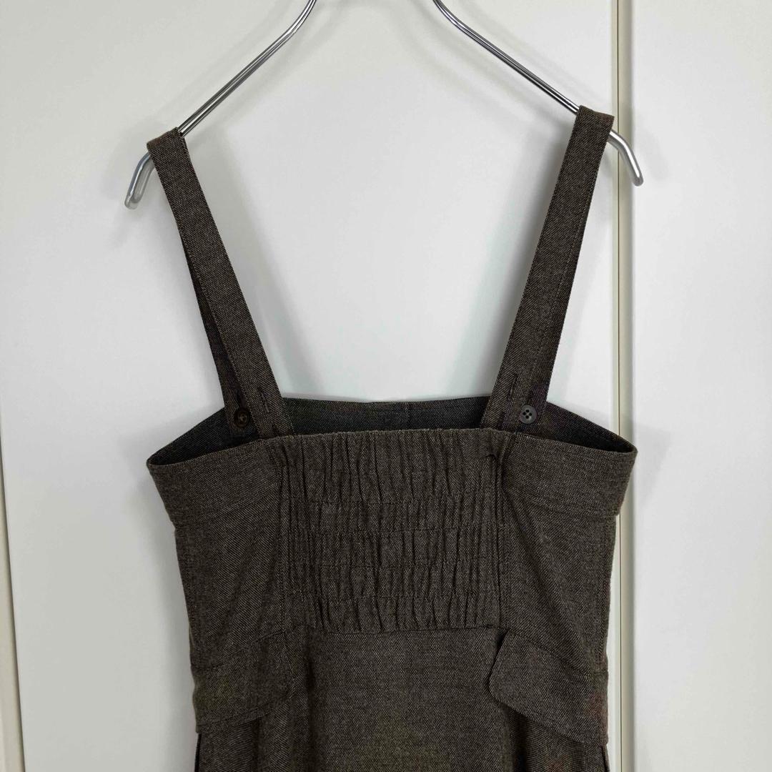 allureville シックツイードサロペットドレス ブラウン サイズ2