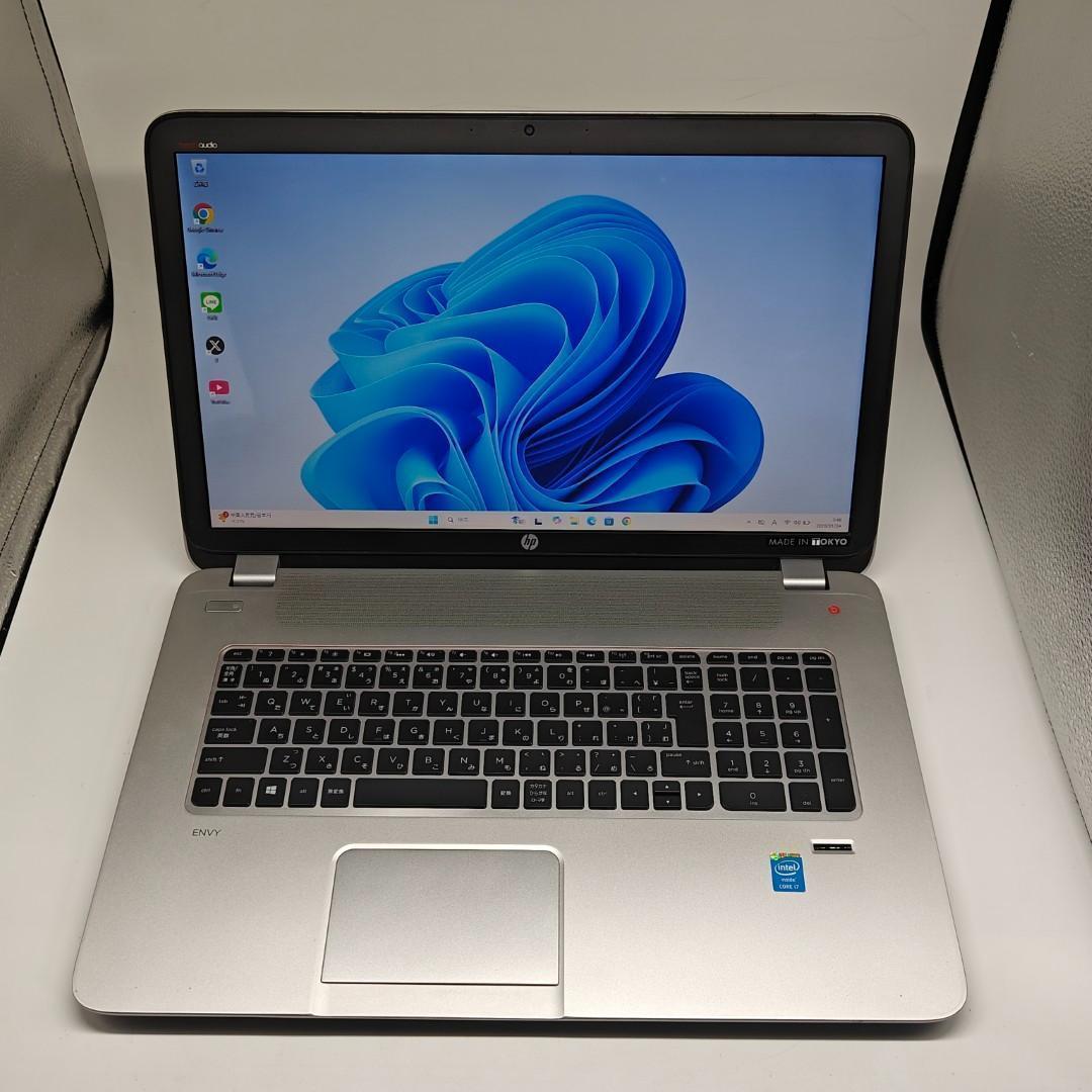 【HP】Envy 高速i7 SSD512GB 16GB 17.3インチノートPC
