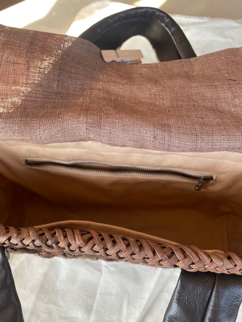 山葡萄製　編みトートバック