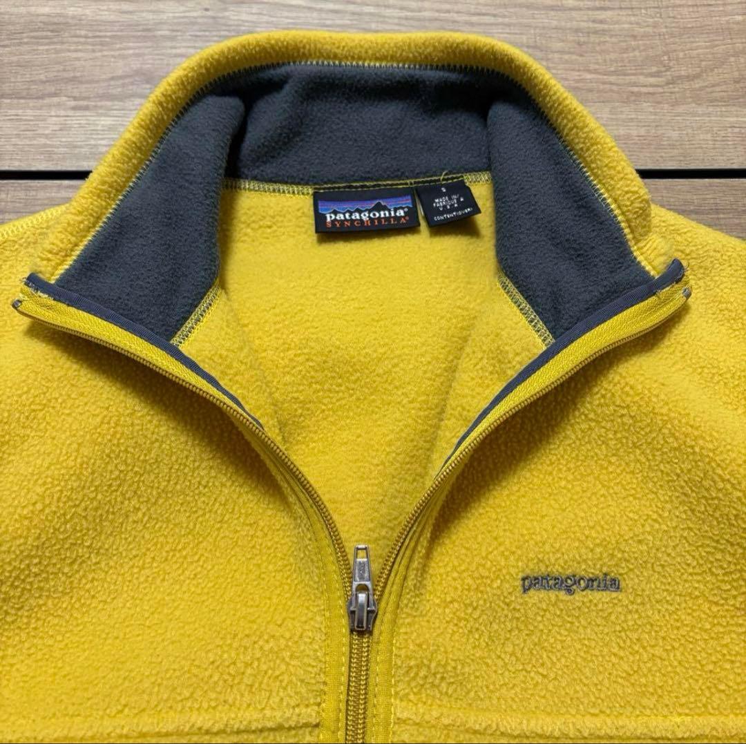 パタゴニア 99年 usa製 シンチラ フリース ベスト イエロー S 希少