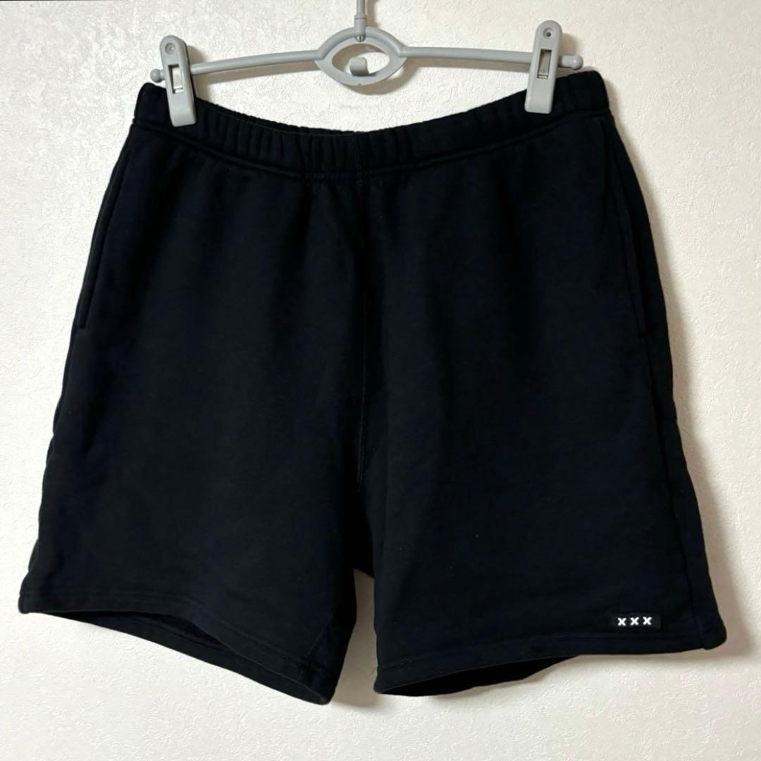 GODSELECTION ゴッドセレクション　ハーフパンツ　ブラック　M