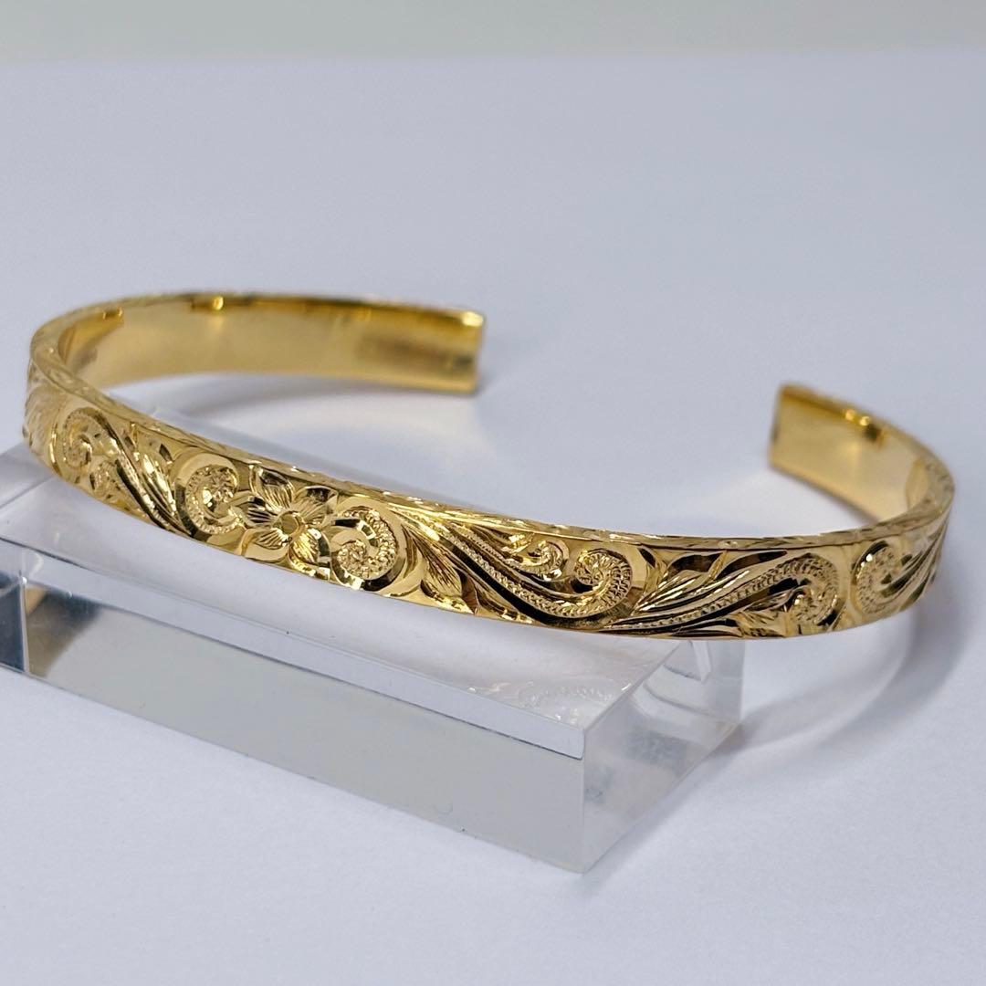 [3面彫り]ヘビーウェイトロイヤルハワイアンバングル