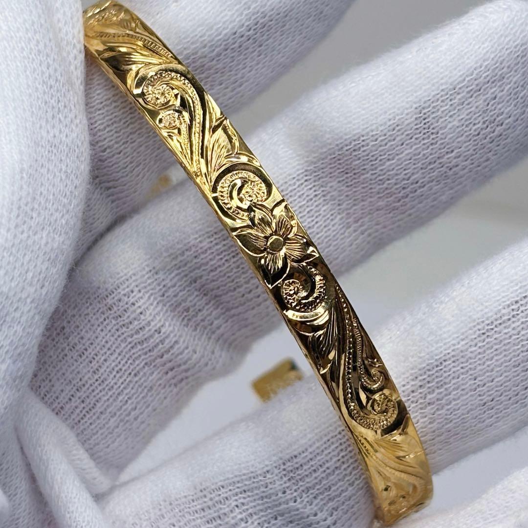 [3面彫り]ヘビーウェイトロイヤルハワイアンバングル