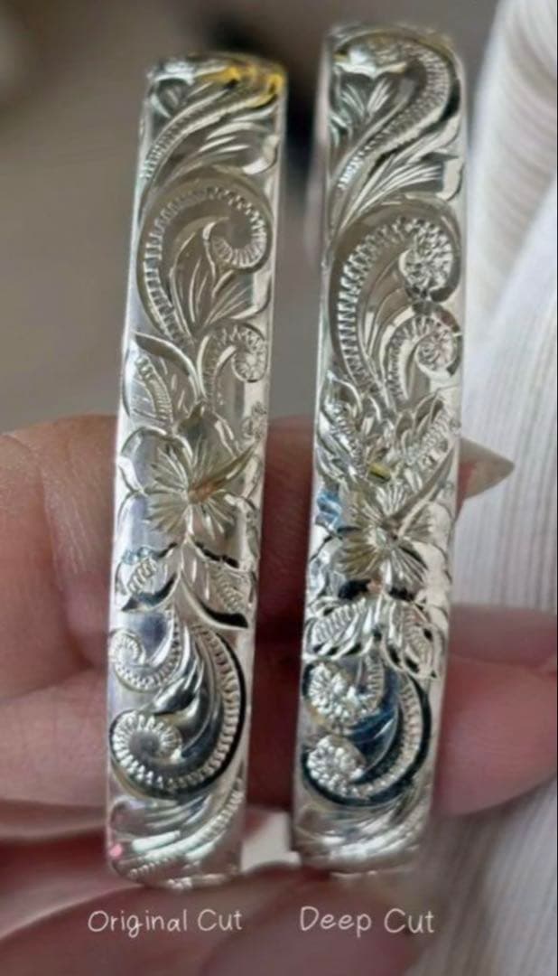 [3面彫り]ヘビーウェイトロイヤルハワイアンバングル