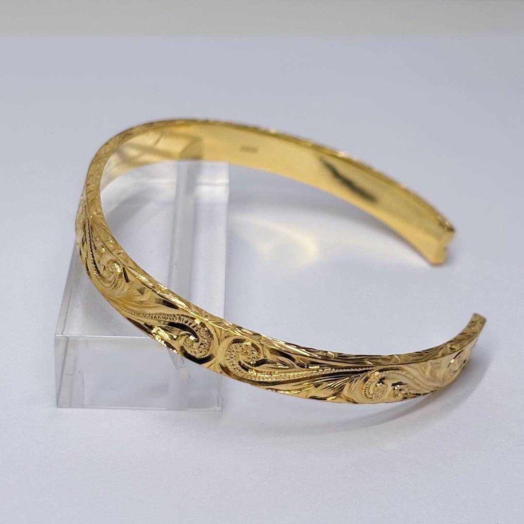 [3面彫り]ヘビーウェイトロイヤルハワイアンバングル