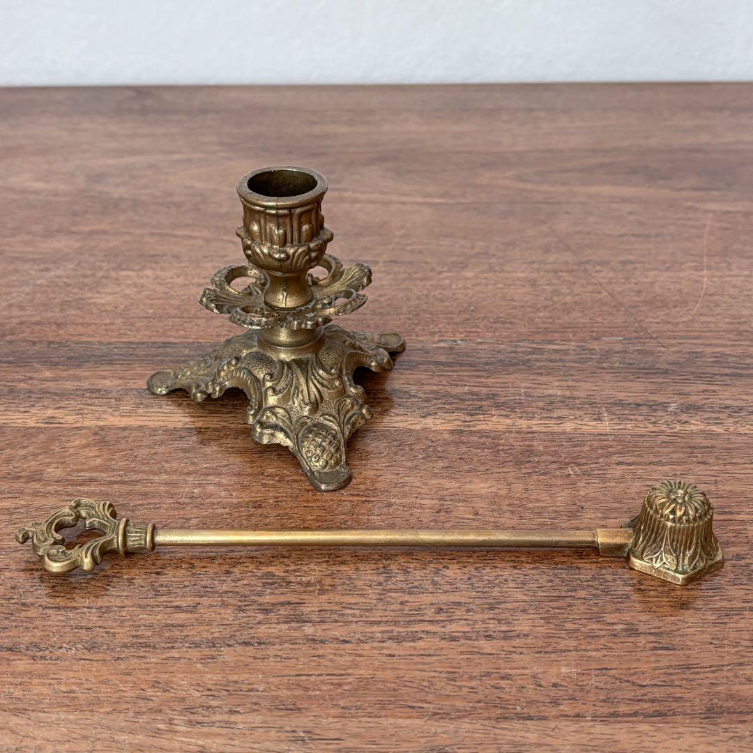 【ドイツ キャンドルスタンドとスナッファーセットT】ヴィンテージ