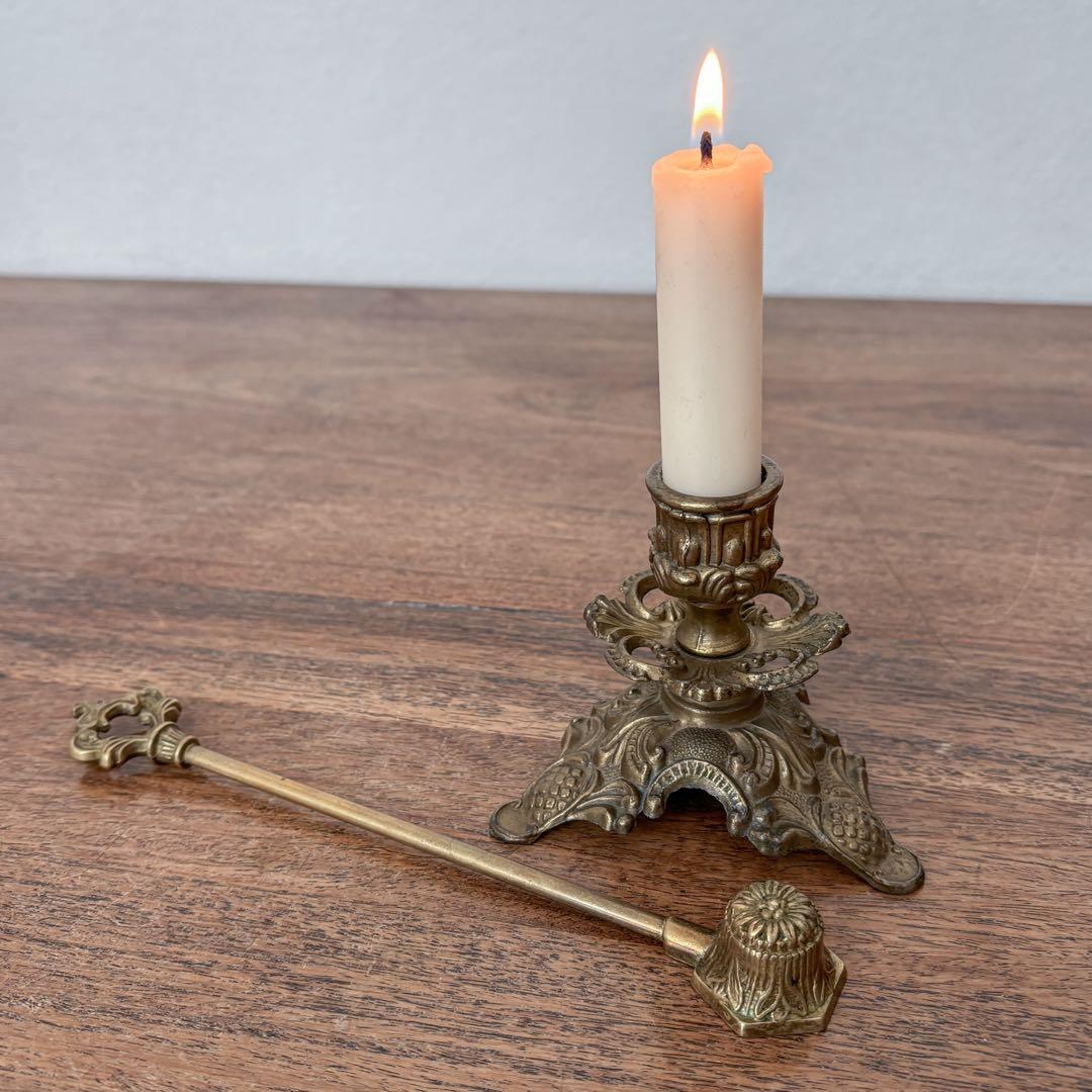 【ドイツ キャンドルスタンドとスナッファーセットT】ヴィンテージ