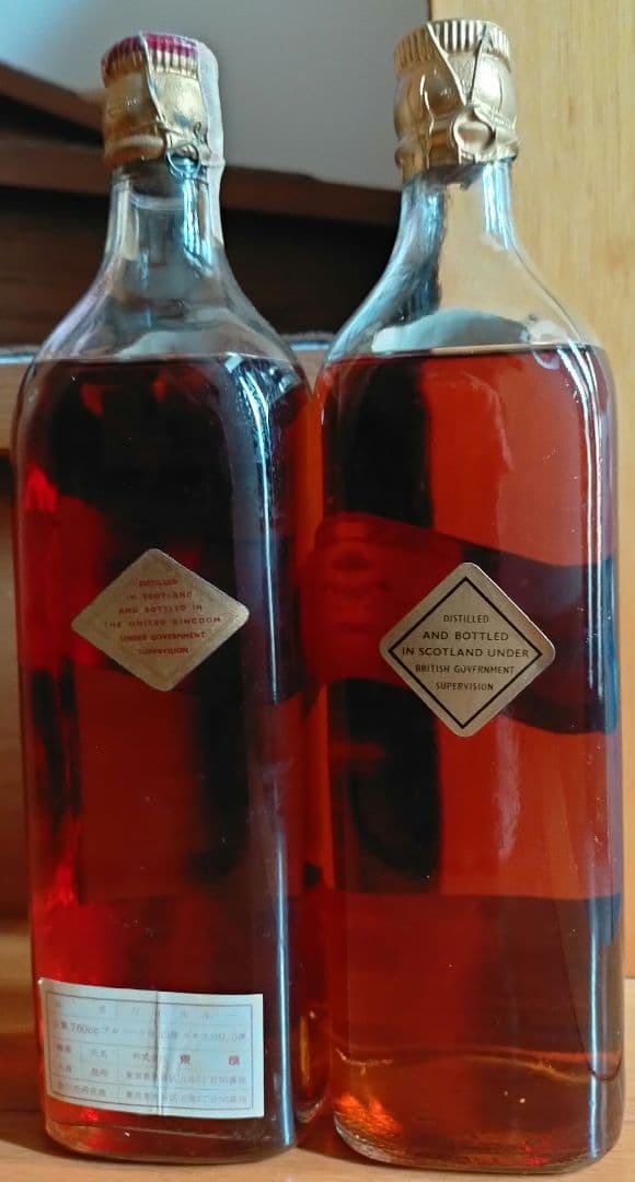 ジョニー・ウォーカー 1960年代 ブラック& レッドラベル 希少コルクキャップ