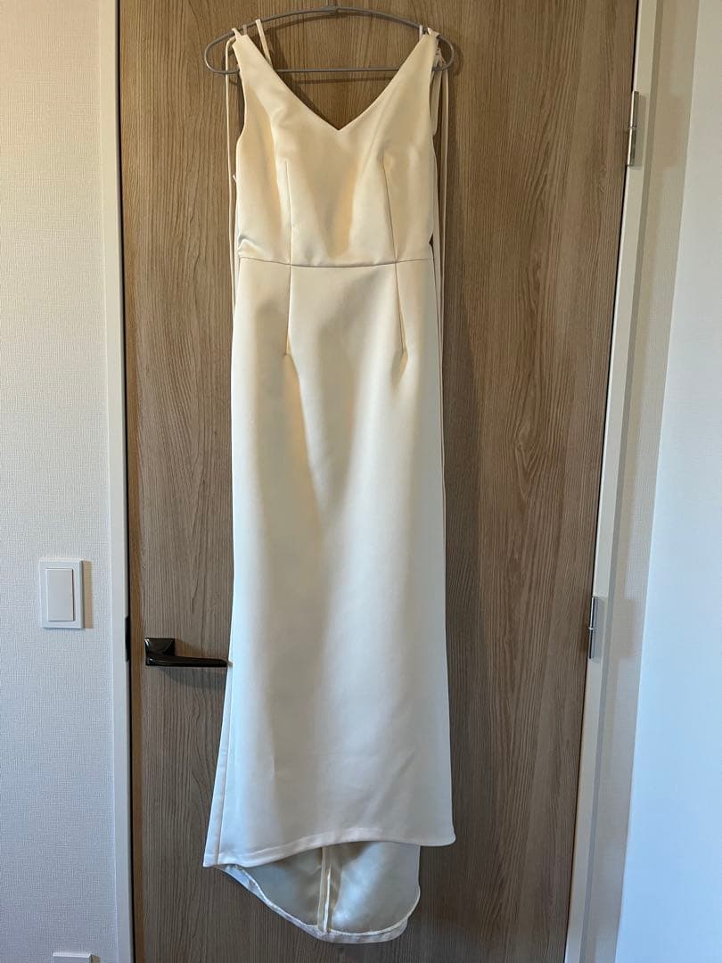 kaene サテンリボンドレス　オフホワイト 34