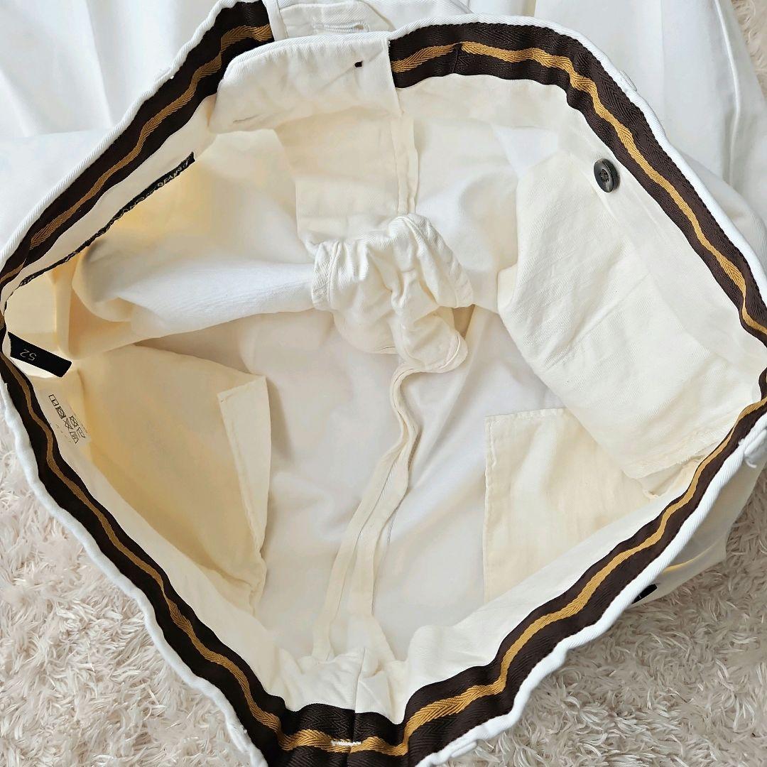 現行美品☆GERMANO×BEAMSF 別注 スラックス コットンツイル 白