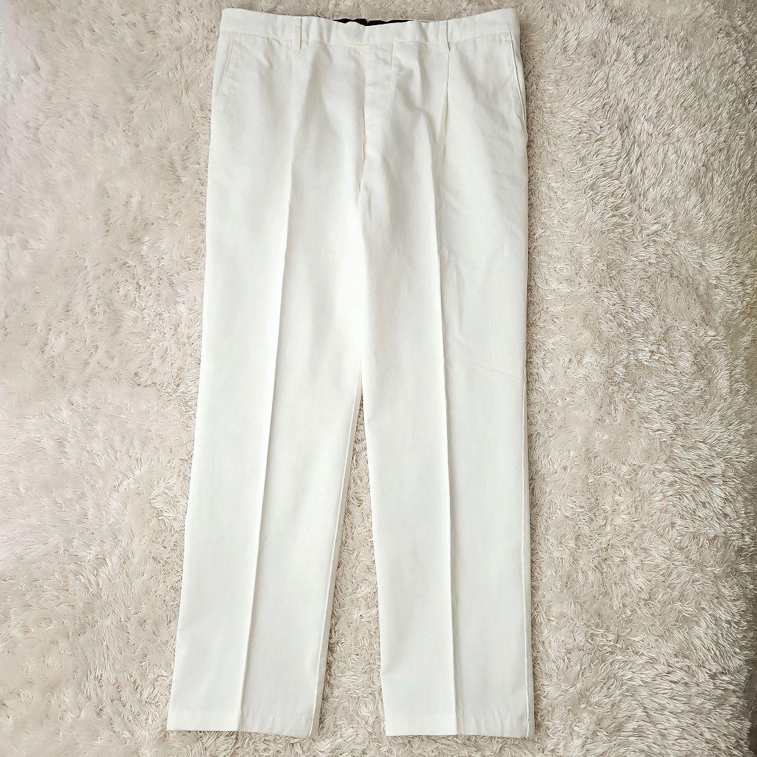 現行美品☆GERMANO×BEAMSF 別注 スラックス コットンツイル 白