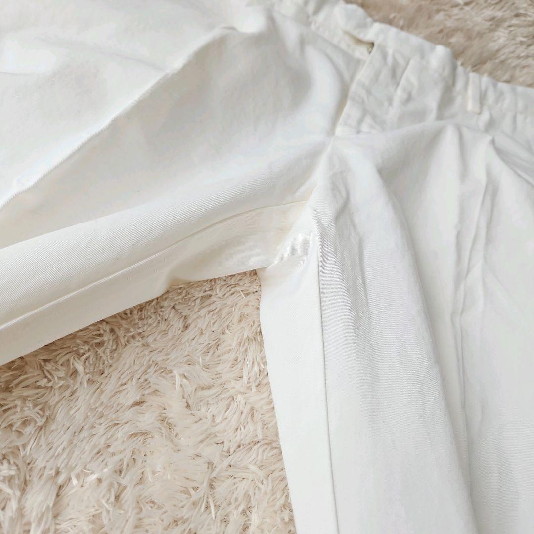 現行美品☆GERMANO×BEAMSF 別注 スラックス コットンツイル 白