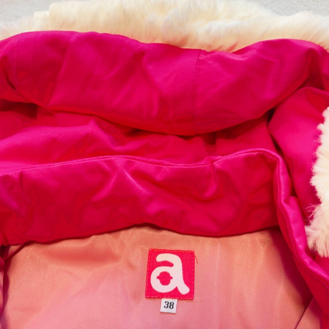 未使用級　近年　アルチビオ　中綿　ジャケット　フクロウ　ピンク　ファー　2WAY