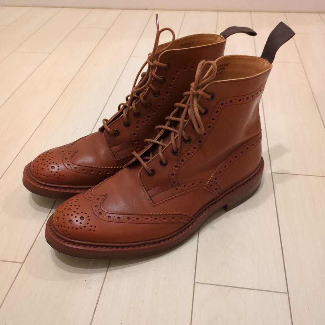 【美品】Tricker'sカントリーブーツ　　マロンアンティークM2508